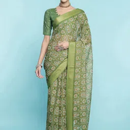 Ishin Zari Poly Chiffon Saree-image-6