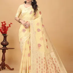 RUDIT CREATION Zari Woven Ethnic Motifs Saree-picture-34