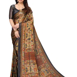FABMORA Floral Printed Poly Chiffon Saree-picture-37