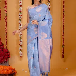 MIMOSA Ethnic Motifs Zari Art Silk Kanjeevaram Saree-picture-52
