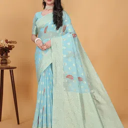 RUDIT CREATION Zari Woven Ethnic Motifs Saree-picture-13