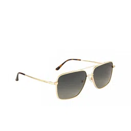 OPIUM Men Green Lens & Gold-Toned Rectangle Sunglasses with Polarised Lens-picture-56