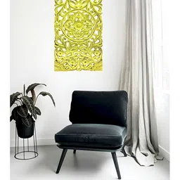 VAS collection home Yellow Textured Wooden Wall Plates-picture-32