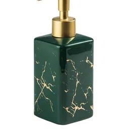 FabSeasons Green & Beige Printed Soap Dispenser image 1