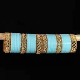 LAVAZZA Set Of 66 Gold-Plated Stones-Studded Bangles-image-92