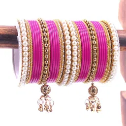 leshya Set of 34 Brass-Plating Stone-Studded Bangles-picture-27