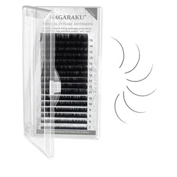 NAGARAKU Premium Classic Matte Black 16 Rows Synthetic Eyelash Extensions - Curl B-picture-12