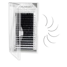 NAGARAKU Premium Classic Synthetics 16 Rows Tray 7-15mm False Eyelash Extensions - Curl C-picture-37