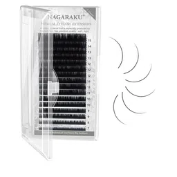 NAGARAKU Premium Classic Matte Black 16 Rows Synthetic Eyelash Extensions - Curl C-picture-12