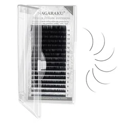 NAGARAKU Premium Classic 16 Rows Tray 7-15mm False Eyelash Extensions - Curl-J 0.05-picture-13