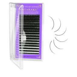 NAGARAKU Premium Classic Matte Black 16 Rows Synthetic Eyelash Extensions - Curl B-picture-25