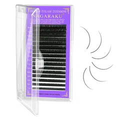 NAGARAKU Individual Premium Classic Matte Synthetic 16 Rows Eyelash Extensions - Curl DD-picture-16