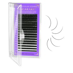 NAGARAKU Individual Premium Classic Matte Synthetic 16 Rows Eyelash Extensions - Curl  B-picture-19