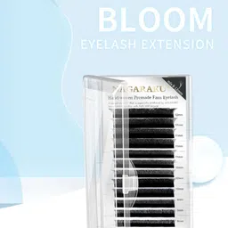 NAGARAKU W 3D Bloom Volume Premade Cluster 12 Rows Eyelash Extension - Curl C - 0.07/13-picture-11