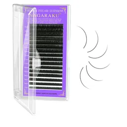 NAGARAKU Premium Classic Matte Black 16 Rows Synthetic Eyelash Extensions - Curl-N-picture-11