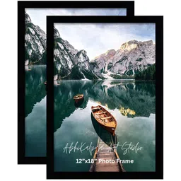 AbhiKalpya Art Studio-Get a vibe Black & Green 2 Pieces Wall Photo Frames image 1