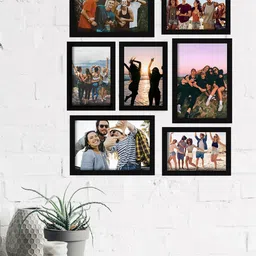 eCraftIndia Set of 7 Black Wall Collage Photo Frames image 1