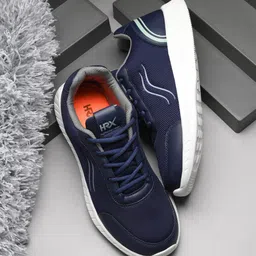 HRX by Hrithik Roshan Men Navy Blue Mesh Running Shoes image 1