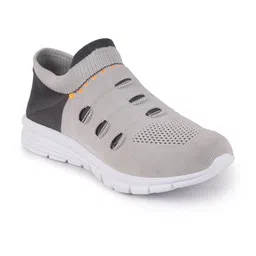 FAUSTO Women Grey Mesh Walking Non-Marking Shoes image 2