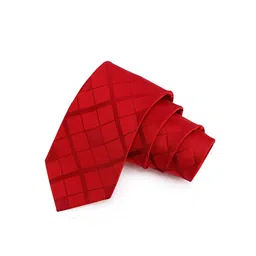 PELUCHE Men Red Checked Broad Tie image 1