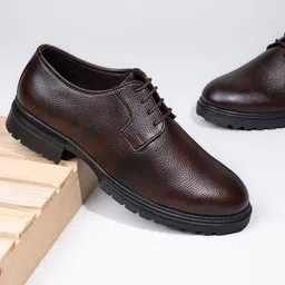 Styli Men Textured Lace Up Oxfords-image-23