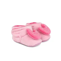 Superminis Infants Moon Mama Embroidered Cotton Booties image 2