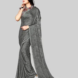 KALINI Grey Printed Saree image 2