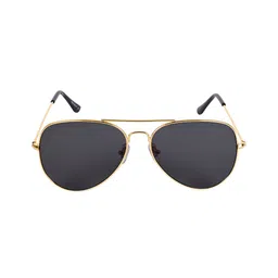 NuVew Unisex Aviator Sunglasses with UV Protected Lens-ES_16576-32-NW-3025A-BLK-GLD-AV image 3