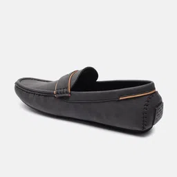 u.s. polo assn. U S Polo Assn Men Black PU Loafers image 2