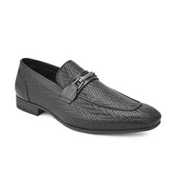 San Frissco Men Textured Formal Slip-On Shoes image 2