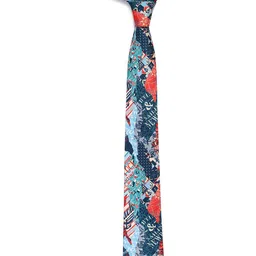 Tossido Men Blue & Red Printed Broad Tie image 2