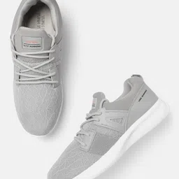 HRX by Hrithik Roshan U-17 Unisex Grey Woven Design Running Shoes image 3