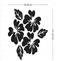 Wall1ders Gold Toned Flower & Leaf Acrylic Mirror Wall Stickers image 5