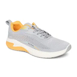 OZZOH Men OZ-1023-GREY-YELLOW Mesh Running Non-Marking Shoes image 2