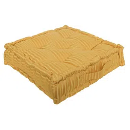 S9home by Seasons yellow Striped Square Floor Cushion image 3