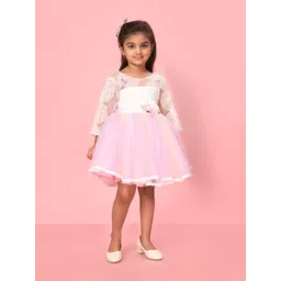 Aarika Girls Net Fit & Flare Dress image 5