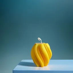 atorakushon Yellow Soy Wax Fruit Scented Pillar Candle image 3