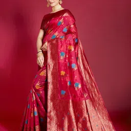 Aagiri Woven Design Zari Organza Banarasi Saree image 2