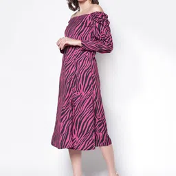 Sera Off-Shoulder Printed A-Line Dress image 2