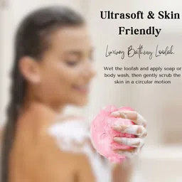 CareDone Large Bath Loofah Sponge Scrubber Exfoliator 
For High Lather Cleansing image 2