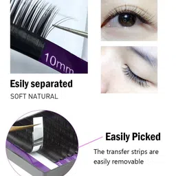 NAGARAKU Individual Premium Classic Matte Synthetic 16 Rows Eyelash Extensions - Curl DD image 2