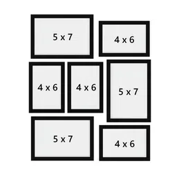 eCraftIndia Set of 7 Black Wall Collage Photo Frames image 3