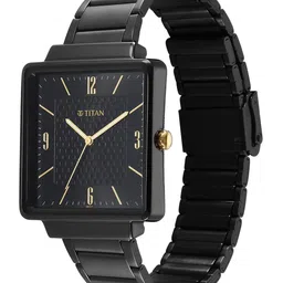 Titan Men Brass Dial & Stainless Steel Bracelet Style Straps Analogue Watch 10005KM01 image 4
