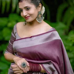 KALINI Woven Design Zari Pure Silk Banarasi Saree image 4