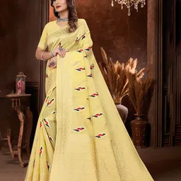 RUDIT CREATION Ethnic Motifs Zari Saree image 4