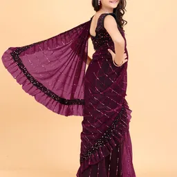 baesd Shrithi Fashion Fab Embellished Sequinned Ready to Wear Saree image 2