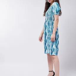 Zima Leto Square Neck Tie And Dye A-Line Dress image 2