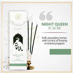 LUXURIATE Set Of 3 White & Green Nightqueen Organic & Non Toxic Incense Sticks image 3
