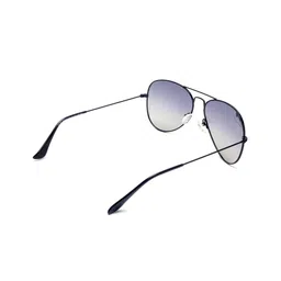 Roadies Unisex Blue Lens & Black Aviator Sunglasses with Polarised Lens image 4
