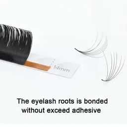 NAGARAKU Women Black Easy Fanning 12 Rows Mega Volume Eyelash Extension - Curl C image 5